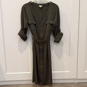 Daniel Cremieux Dark Green Long Sleeve Dress